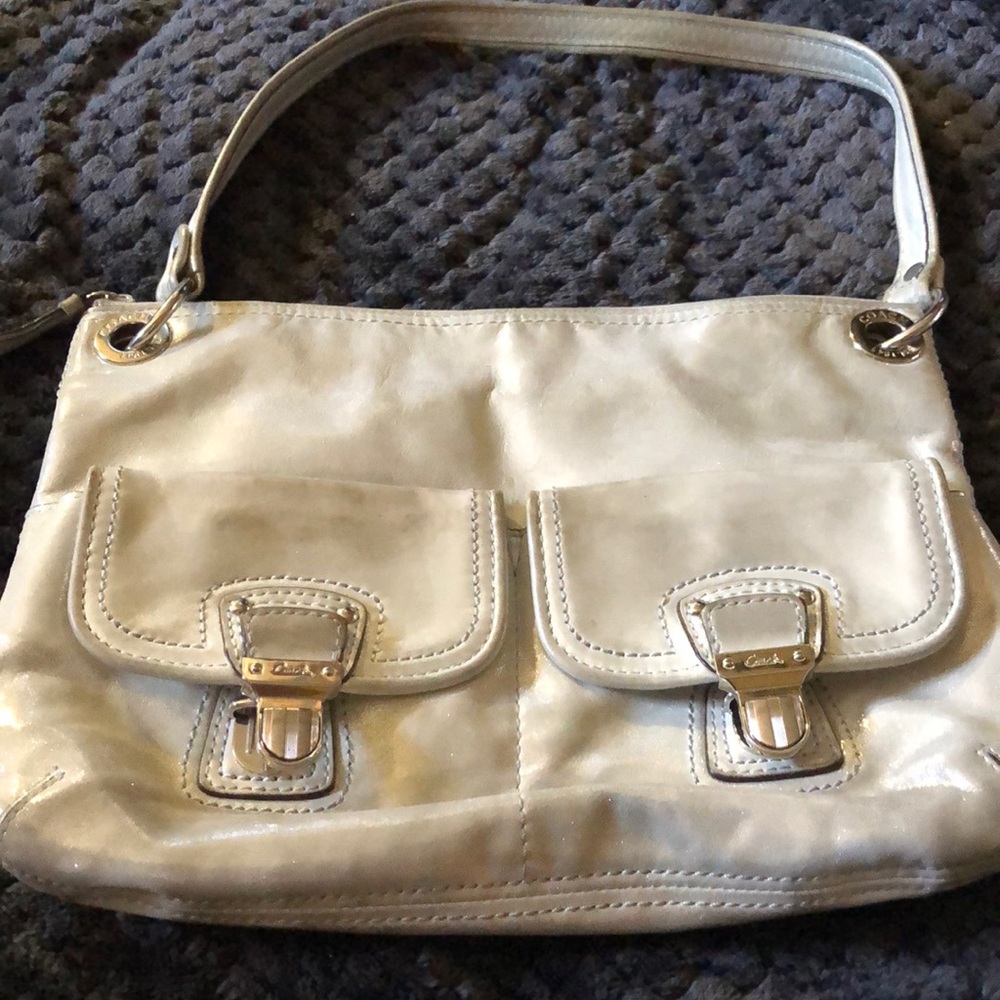 Coach silver purse
